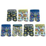 SpongeBob Squarepants Boys' Underwear Multipacks, SB 7pk Ath Bxrbr Movie, 6