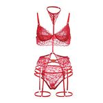 Sexy Lingerie for Women Sets Naughty Plus Size, Tights Suspenders Ladies Sexy Lingerie Outfits Sex Lace Transparent See Through Lingerie One Piece Naughty Lingerie Deep V-Neck Stretch Negligee Deals