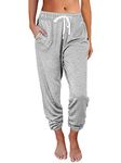 AUTOMET Baggy Sweatpants for Women with Pockets-Lounge Womens Pajams Pants-Womens Running Joggers Fall Clothes Outfits 2024, Grey, Medium