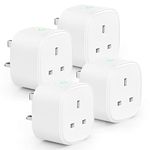 meross Smart Plug WiFi Socket Works with Amazon Alexa, Google Home Wireless Socket Remote Control Timer Plug Switch 13A (4PACK)