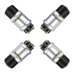 4 Pcs Engine Start Push Button Momentary 12V and 24V Waterproof Push Button Switch Push to Start Button Start Switch for Car Marine Boat Truck Lawn Tractor