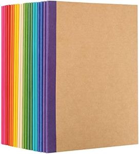 EOOUT 20 Pack A5 Kraft Notebooks, Lined Journal Bulk with Rainbow Spine, 10 Colors, 60 Pages Soft Cover Composition Notebooks for Women Girls Kids, School Office Supplies