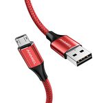 ANMIEL Micro USB Cable 3M USB A to Micro Android Charger Cable Nylon Braided USB Charger Lead for Samsung Galaxy S7 S6 J7 J6 Note5 A6 A10,Kindle Fire HD,Xbox, PS4,Sony,HTC,LG,Motorola,Huawei