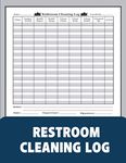 Restroom Cleaning Log: Cleaning Log Book | Bathroom Checklist For Home, Office, Cafes, Hotels, Restaurants & Other Businesses | 110 Pages | 8.5 x 11 inch