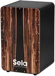 Sela SE 089 Casela Dark Nut Snare Cajon with Hard Splash Playing Surface/Pre-Assembled, Black