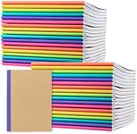 PAPERAGE 36-Pack Composition Notebook Journals, 120 Pages, Kraft Cover with Rainbow Spines, College Ruled Lined Paper, Small Size (8 in x 5.75 in) – For Home, Office or School Supplies