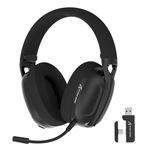 Hoopond x ATTACK SHARK L80 Lightweight 180g Gaming Headset Over-Ear,Wired/BT/2.4G Wireless,5.1 Channel Stereo Surround Sound,Pluggable Microphone,Long battery life for PC/Mac/Laptop/PS5/Phone-Black