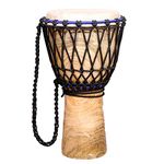 Star Musical and Handicraft - 10 Inches Diameter X 20 Inches Height Wooden Djembe Drum - Natural (10 x 20 Inches)