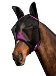 Weatherbeeta Comfitec Durable Mesh Mask With Ears (Warmblood) (Black/Purple)