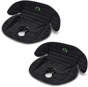 Piddle Pad Car Seat Protector, BicycleStore Waterproof Liner Potty Training Pads Machine Washable Toddlers Car Seat Baby Infants Saver Cover Mat for Child Stroller, Dinner Chair (Black 2 Pack)