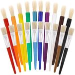 U.S. Art Supply 20-Piece Paint Brush Pack - Thick Paint Brushes for Crafts, Classroom Paint Brushes, Paint Brushes for Painting Projects, Bulk Paintbrushes for Tempera, Poster, and Acrylic Art