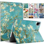 DuraSafe Cases for iPad PRO 11 3rd 2nd Gen [ PRO 11 3 2 ] A2377 A2459 A2301 A2460 A2228 A2068 A2230 A2231 Printed Folio Magnetic Protective Sleek & Classic Design Cover - Blossom