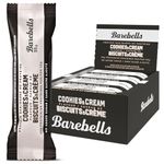 Barebells Protein Bars Cookies & Cream – 12 Count, 1.9oz Each, 20g Protein, 1g Sugar – Chocolate Snack or Breakfast Bar