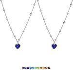 2 Pcs Heart Mood Necklace for Women Mood Pendant Necklace Emotional Feeling Color Changing Pendant Necklace for Girls Friend Family