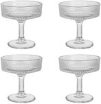 BTGLLAS Classic Martini Glasses, Set Of 4, Vintage Coupe Champagne Cocktail Wine Glasses, Long Stem Glassware 6oz/180ml (4, TypeAA)