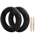 RUTU 2 PCS 10x2.5 Inches Solid Tyre for Segway Ninebot MAX G30 G30P G30LP Gotrax G5 G6 Max Hover 1 Alpha Zero10X OKAI Neon Pro Electric Scooter Wheel Replacement