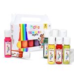 iCraft Kidify Finger and Face Tempera Paint Set - Painting Kit for Kids 3 Years - Child-Friendly, NonToxic Water Colors