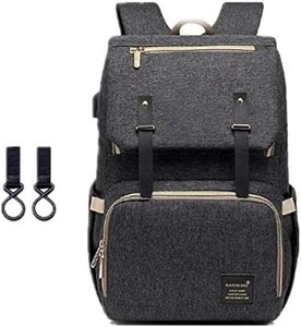 Diaper Bag Backpack, Mastery Baby Maternity Nappy Changing Bags Multifunction Waterproof Travel Back Pack with Stroller Straps, Unisex and Stylish (Black)