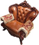 LUFEIJIASHI Luxury Couch arm Covers,Sofa armrest Cover for recliners Anti-Slip Furniture Protectors for Leather Sofa arm Cover Washable 2pcs(FRSG-red)