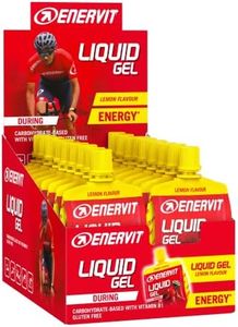 Enervit, Liquid Gel Limone, Integratore per gli Sport di Endurance, con Maltodestrine, Fruttosio, Vitamina B1 e 90 Grammi di Carboidrati, 18 Pack da 60 Millilitri