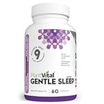 PlantVital Gentle Sleep Aid - Melatonin, GABA, Valerian Root, Chamomile, Lemon Balm, L Tryptophan - Herbal Natural Sleeping Pills for Adults, Better Sleep, Relaxation, Sleep Support - 60 Capsules