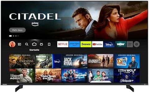 Toshiba Smart Fire TV 65 Pollici QLED Ultra HD 65QF5D63DA, TV 4K 65 Pollici, Alexa Integrata, Compatibile Alexa, DVB-T2, Dolby Vision HDR10, HDMI 2.1, Dolby Atmos [Classe di efficienza energetica F]