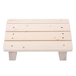 STOBOK 1pc Foot mat wood bed stool 