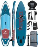 UPWELL 320x81x15cm Inflatable Paddle Board with Seat, 10'6”Stand Up Paddle Boards for Youth & Adults Paddleboard, Blue Shark