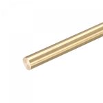 sourcing map Brass Rod,Brass Solid Round Rod 12mm Diameter 300mm Length Lathe Bar Stock for RC Model DIY Craft Pack of 1