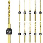 ARROWMAX Mini Twist Drill Bits Set, Size Marked, 0.5mm-2.3mm, Titanium Coated High Speed Steel Micro Drill Bits, 3/32-Inch Shank, Hole Drilling Tool for DIY, Jewelry, Amber, Beads, Wood (Set B)