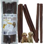 Dog Chits Beef Collagen Sticks for Dogs and Puppies | 12 Inch | Naturally Loaded w/Collagen | Amazing for Joints and Skin | Odor Free | All Natural | Long Lasting Chew | Grass Fed Beef | 6 Pack