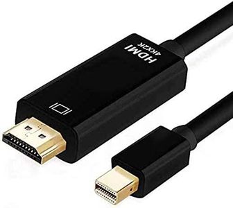 Mini DisplayPort to HDMI 4K - Thunderbolt to HDMI Adapter Cord 6FT Compatible with Apple MacBook Air Pro, Mac Mini, Microsoft Surface Pro 3/4 Dock to TV/Monitor/Projector