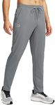 G Gradual Mens Sweatpants Zipper Pockets Tapered Track Athletic Slim Fit Pants for Running, Exercise, Workout, A- Light Grey, Medium