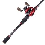 Sougayilang Baitcaster Combo Telescopic Fishing Rod and Reel Combo, Ultra Light Baitcasting Fishing Reel for Travel Saltwater Freshwater-7ft & Left Handle Reel