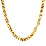 PROSTEEL Male Chain Hiphop Curb Cuban Link Chain Stainless Steel Gold Chunky Men and Women Neck Chain