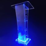 ZEELYDE Lectern Podium Stand,Lifting Podium Stand for Churches, Portable s Podiums s for Churches, Clear Podium Stand Presentation Podium Church Podium for Church, School