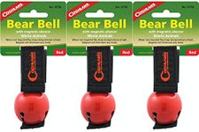 Coghlan's Bear Bell 3-Pack - Red, with Magnetic Silencer