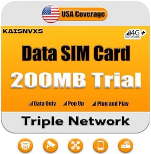 4G LTE Cellular Data Only SIM Card for Security Cameras Compatible with USA Nationwide Networks for Hunting Trail Cameras, Game Cameras, Tablets, Unlocked IoT Device, No Voice, No Text, No Contracts