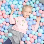 TRENDBOX 100 Macaron Ball Pit Balls Ocean Ball for Babies Kids Children Soft Plastic Birthday Parties Events Playground Games Pool