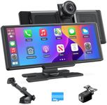 Avylet 9.26'' Wireless Car Stereo for Apple Carplay & Android Auto with 4K Dash Cam, Portable Car Stereo, 1080P Backup Camera, GPS Navigation, Car Audio Receivers, Mirror Link, Voice Control/Bluetooth