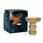 Shisha Bowl Kitosun Phunnel Bowl - Pivot Clay Shisha Head with Glaze Great for All Shisha Flavors Suck as Tangiers,Lavoo,Starbuzz 15-20 Grams Compatible with all HMD,Save Shisha Flavors (Bright White)