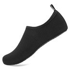 WateLves Womens and Mens Kids Water Shoes Barefoot Quick-Dry Aqua Socks for Beach Swim Surf Yoga Exercise, Blisters-black, 8.5-9.5 Women/7.5-8.5 Men