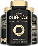 D-Mannose with Cranberry Capsules - 1000mg D Mannose & Cranberry Extract per Serving - 120 Tablets - UK Made & Vegan - High Strength Natural Dmannose Supplement for Women and Men