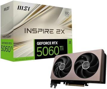 MSI NVIDIA GeForce RTX 5060 Ti 16G Inspire 2X OC Carte Graphique 16 Go GDDR7 (28 Gb/s/128 Bits), Refroidissement à Triple Ventilateur (3 x Ventilateurs STORMFORCE) - HDMI 2.1b, DisplayPort 2.1b,