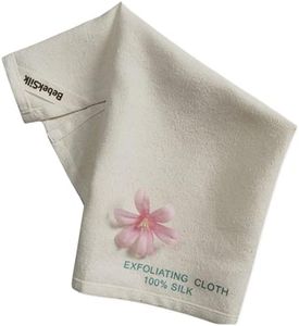 BebekSilk Organic Raw Silk, 100% Silk Exfoliating Washcloth 14 x 14 inches