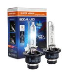 SOCAL-LED 2x D2S HID Bulbs 35W AC Factory Xenon HID Headlight Direct Replacement 6000K Crystal White