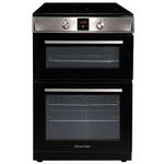 Russell Hobbs Electric Cooker 3 in 1 68L/37L Split Stainless Steel Double Oven with 3 Shelves, Full-Size Grill Pan, 4 Zone Induction Hob, Energy Efficient, Up to 2 Years Guarantee, RH60EDOIH6011SS