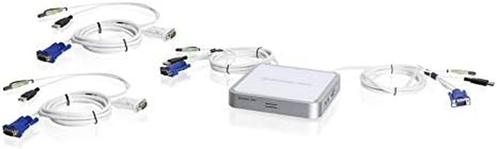 IOGEAR 4-Port MiniView VGA USB KVM Switch with Audio and Cables GCS634U