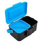 Waterproof Airtight Earthworm Red Worm Box Square Single-layer Red Worm Box Earthworm Box 2 Compartments Plastic Bait Box Fishing Tackle