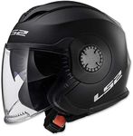 LS2 Helmets Unisex-Adult Solid Verso Open Face Helmets (Matte Black, Small)